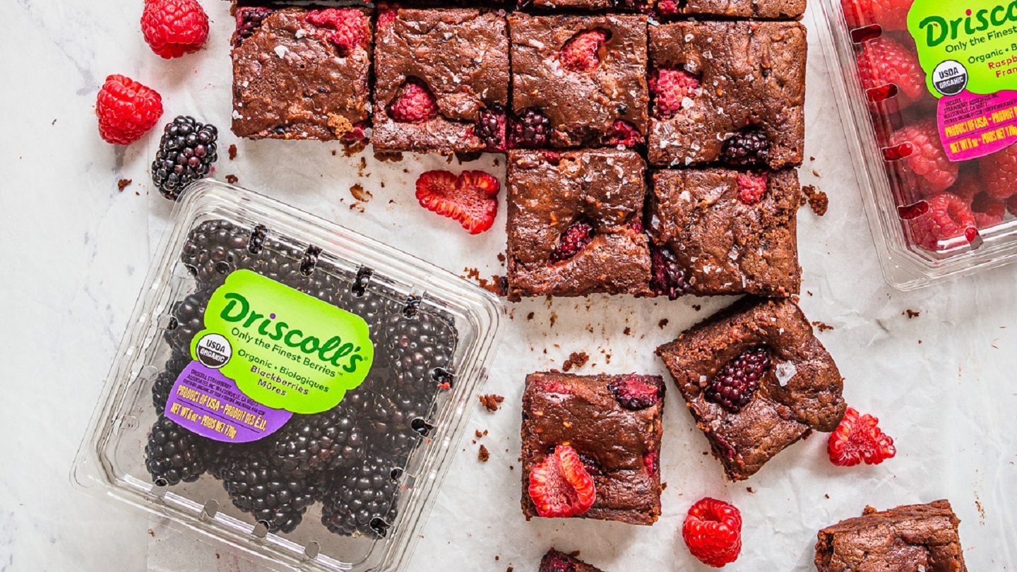 Recette de brownie aux mûres et aux framboises