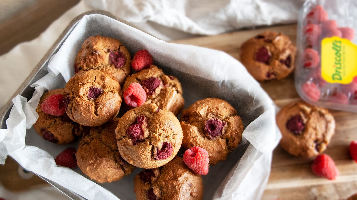 Muffins aux framboises et à la vanille