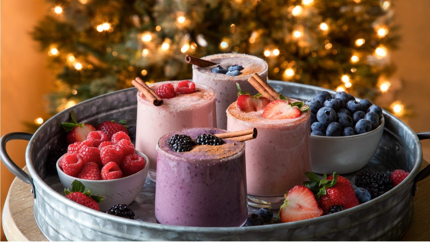 Recipe for a kid-friendly holiday drink with berries