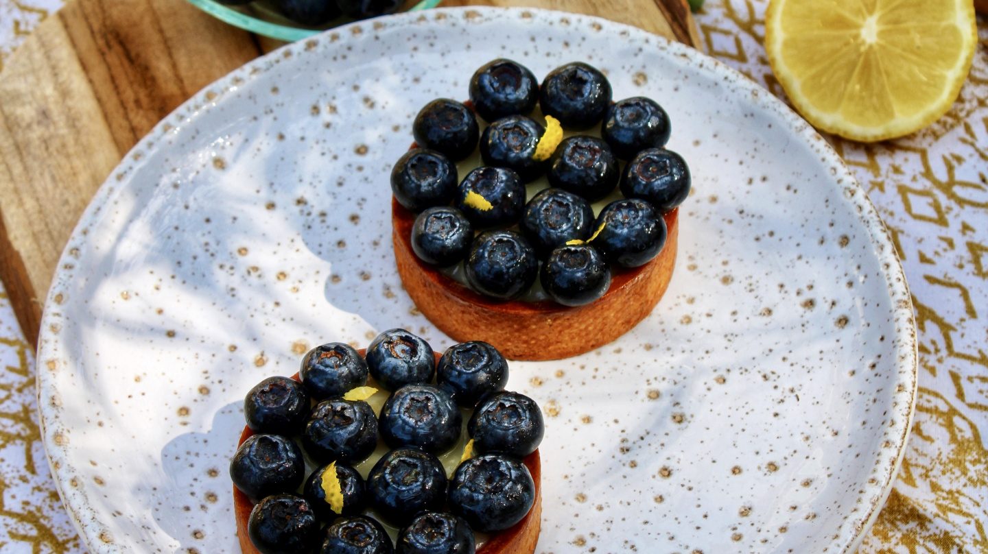 Recette de la tarte au citron et myrtilles