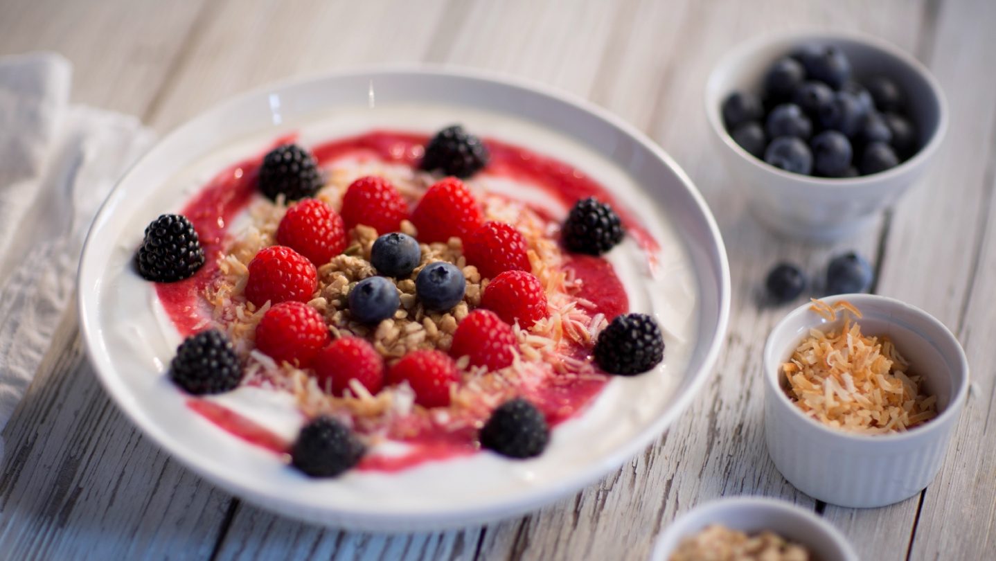 Smoothie aux framboises sain 