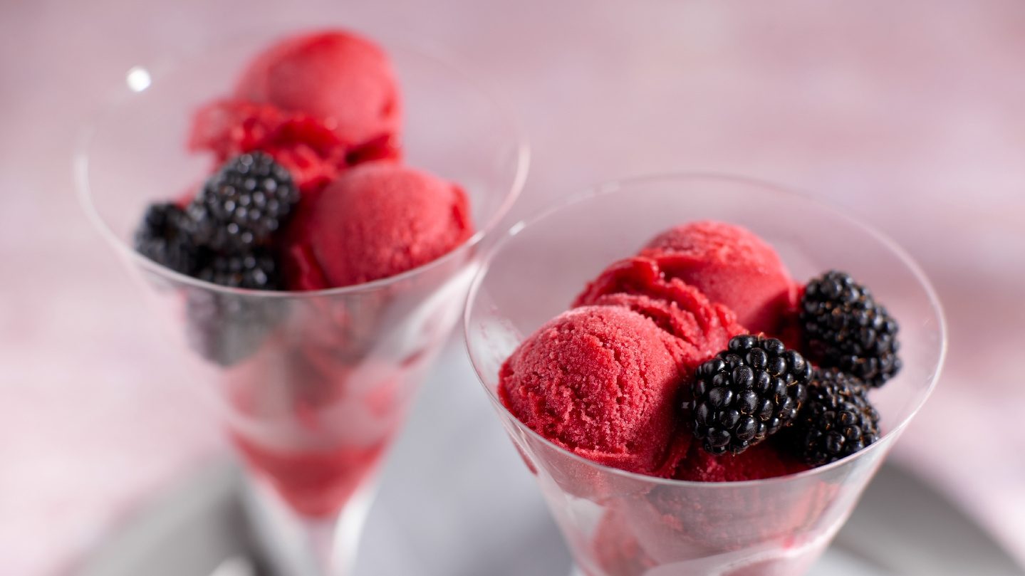 Sorbet à la mûre et au Pinot Noir