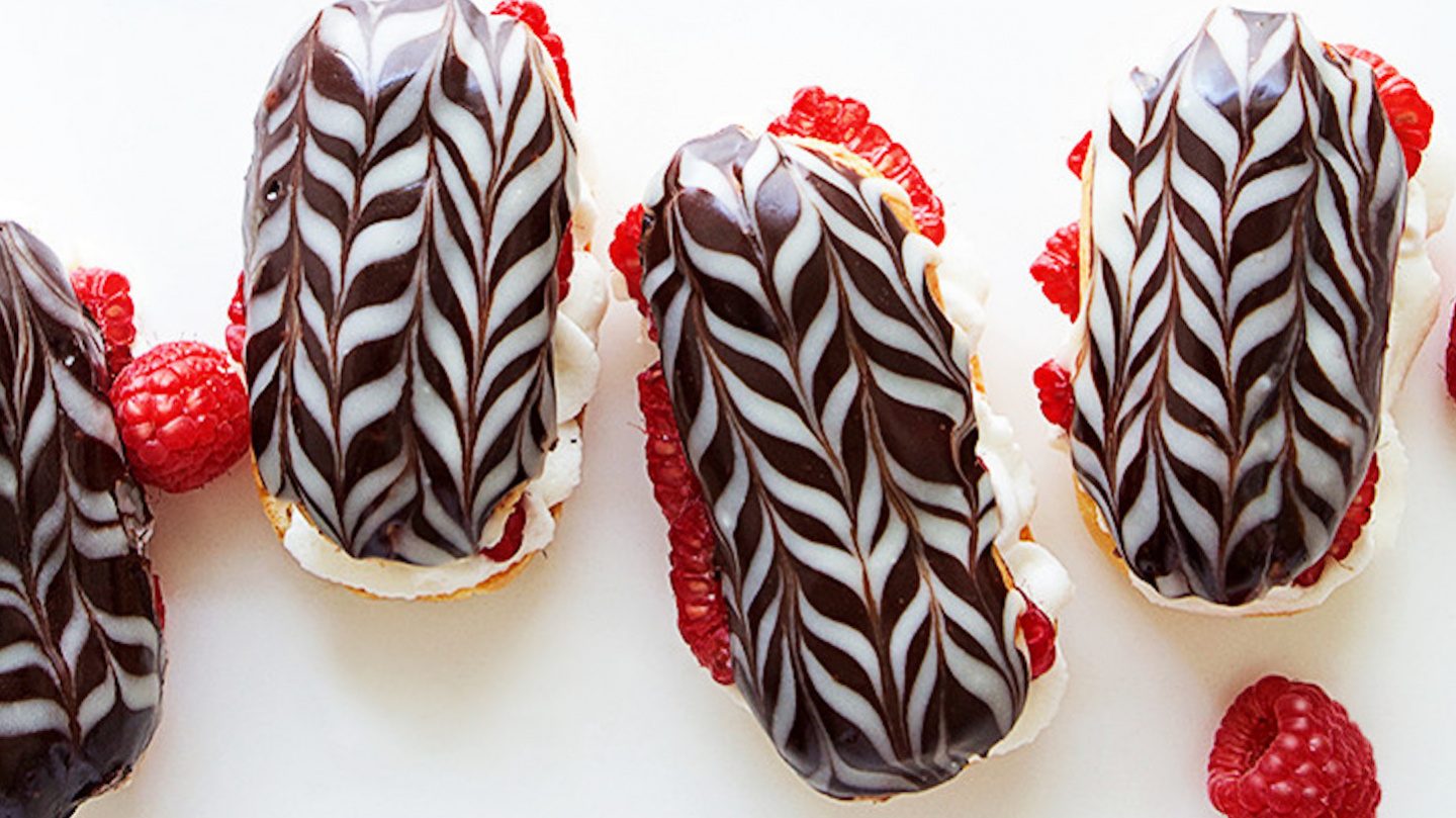 Éclairs aux framboises