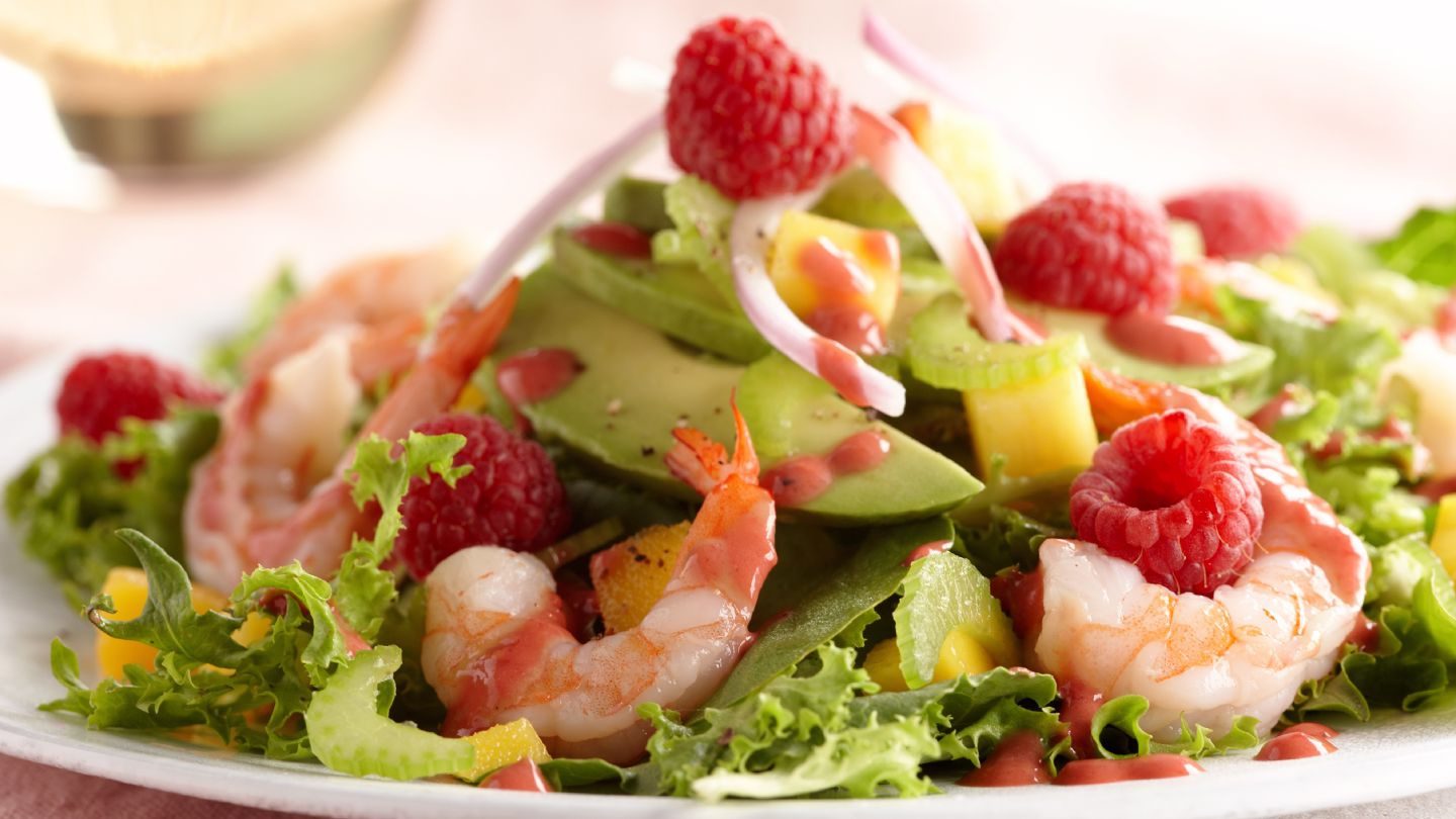 Salade de la mer aux framboises