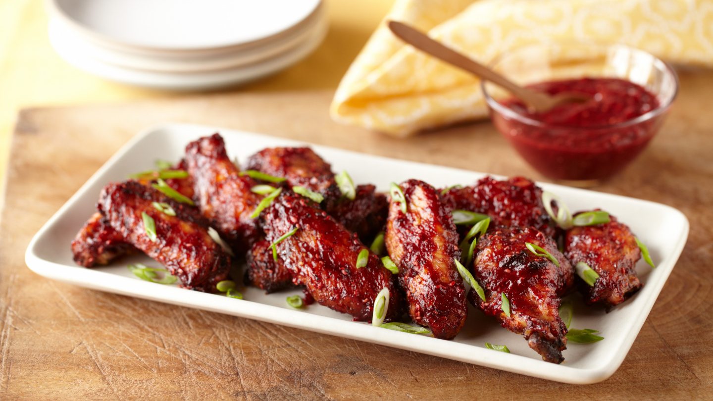 Ailes de poulet sucrées et épicées à la framboise