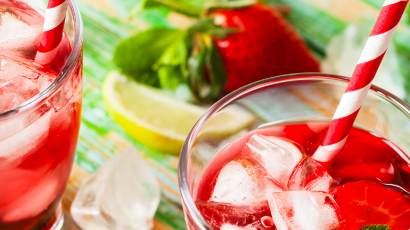 Cocktail sans alcool à la fraise