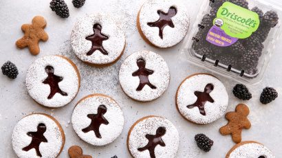 Biscuits Linzer en pain d’épice aux mûres