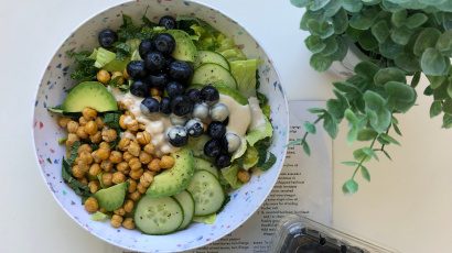 Salade de pois chiches aux myrtilles