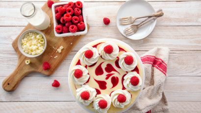 gâteau au fromage au chocolat blanc