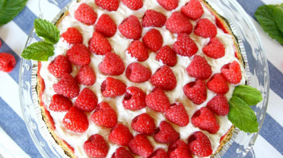 Tarte estivale facile aux framboises