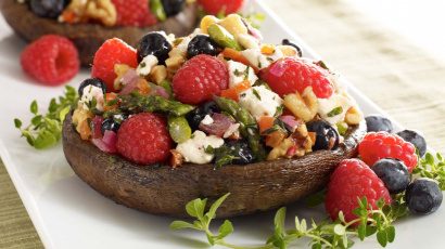 Portobello farci aux fruits rouges 