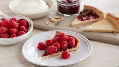 Tarte aux framboises maison