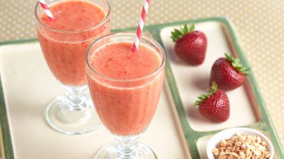 Recette de smoothie aux fraises et aux bananes