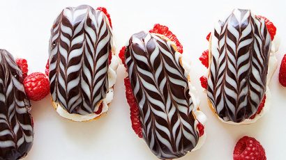 Éclairs aux framboises