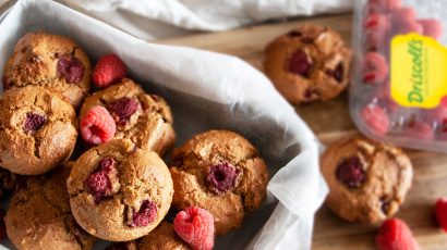 Muffins aux framboises et à la vanille