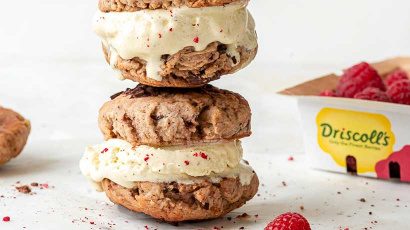 Cookies sandwich aux framboises