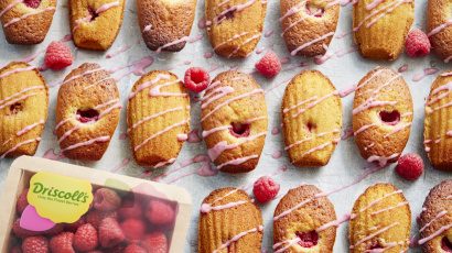 Madeleines aux framboises