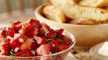 Salsa surprise aux fraises et au basilic