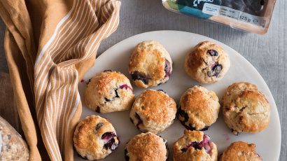 Scones aux myrtilles 