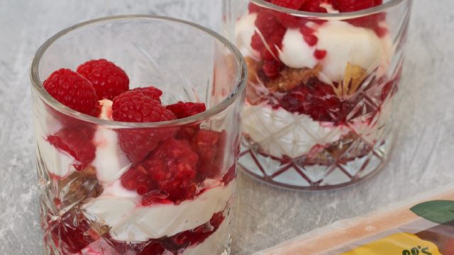 Trifle à la framboise facile et rapide à préparer Driscoll's