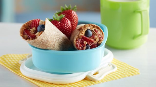 Peanut Butter and Berry Roll Ups