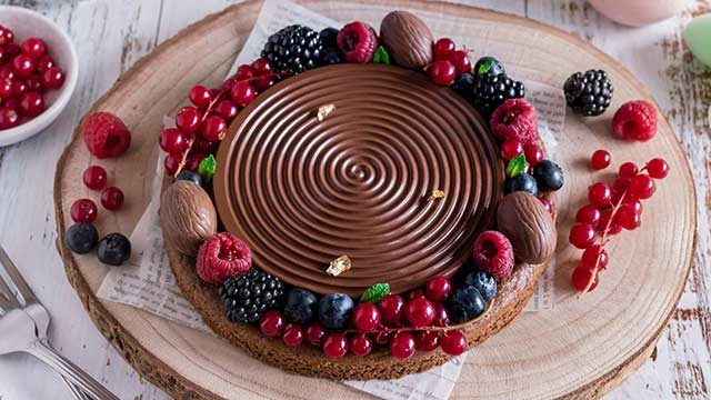 Tarte aux fruits rouges et chocolat