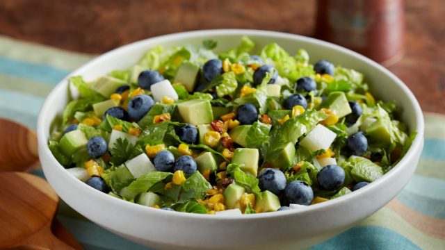 Mexican fruit salad with blue berries